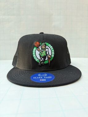 Boston Celtics - Black Snapback Hat- Adjustable Strap - Ultra Game - Brand New